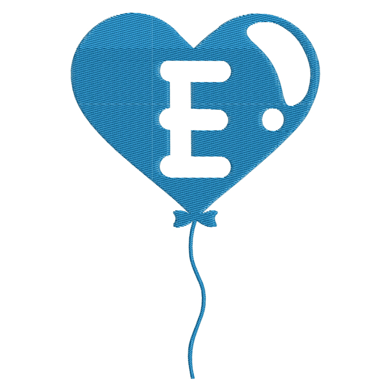 Happy Birthday Balloon Letter E