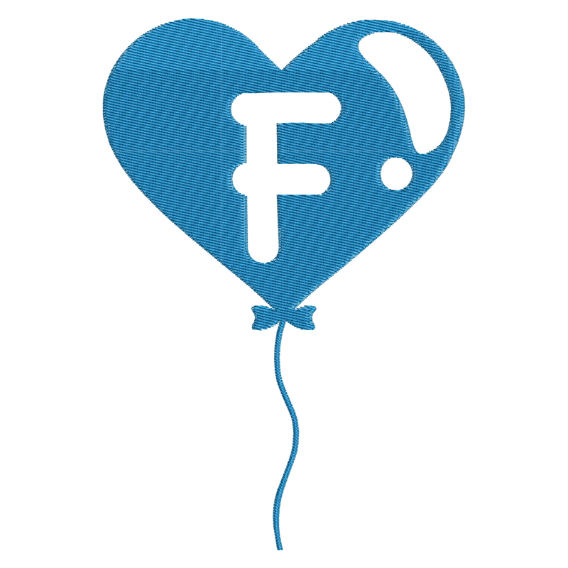 Happy Birthday Balloon Letter F