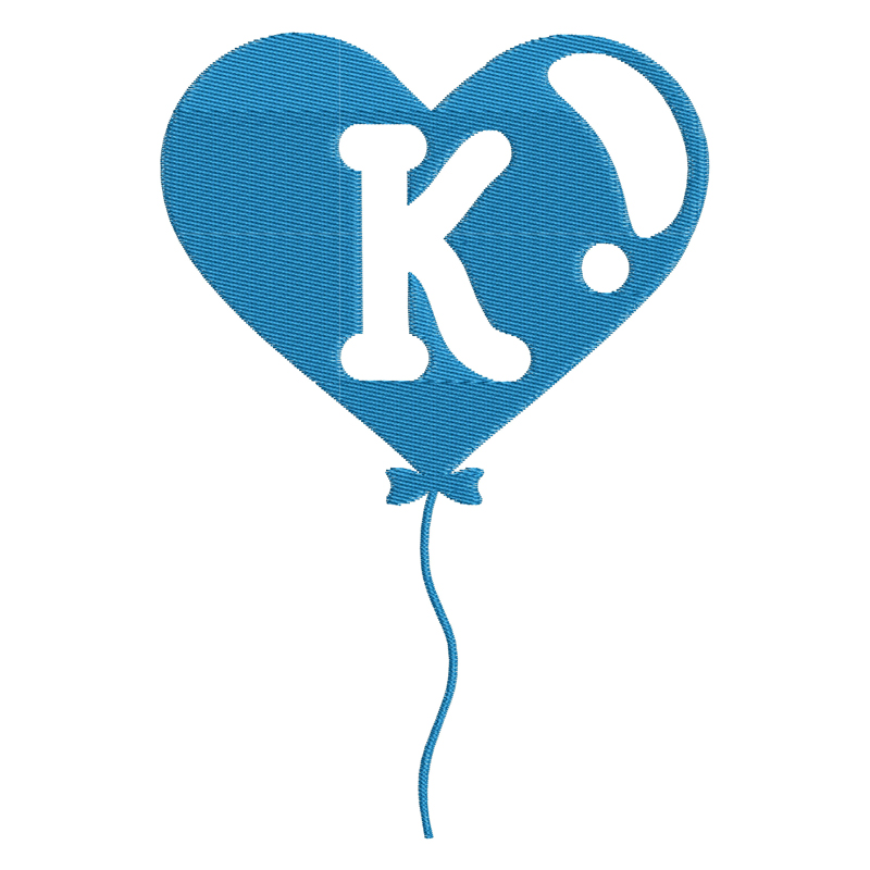 Happy Birthday Balloon Letter K