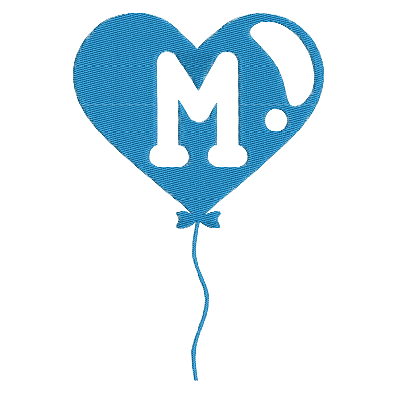 Happy Birthday Balloon Letter M