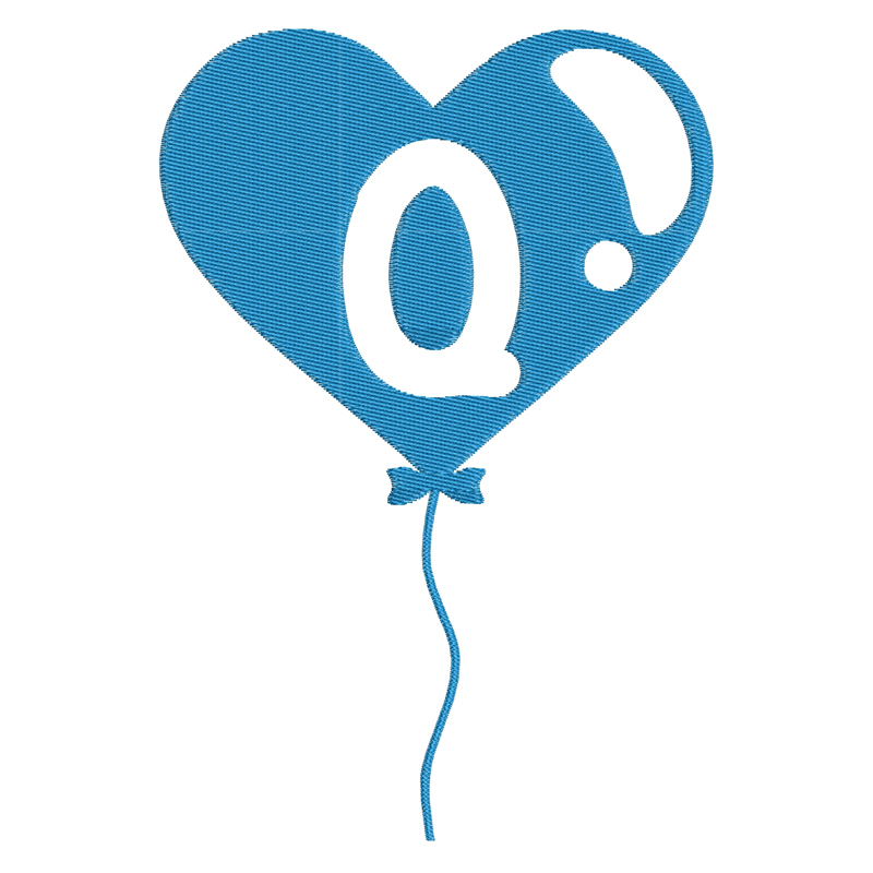 Happy Birthday Balloon Letter Q