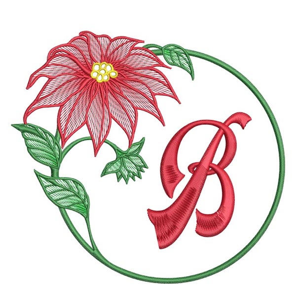 Poinsettia Letter B