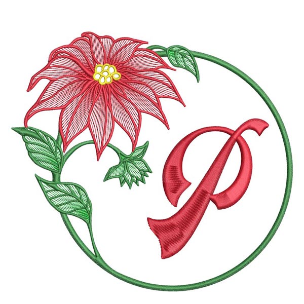 Poinsettia Letter P