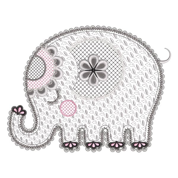 Fancy Stitch Elephant