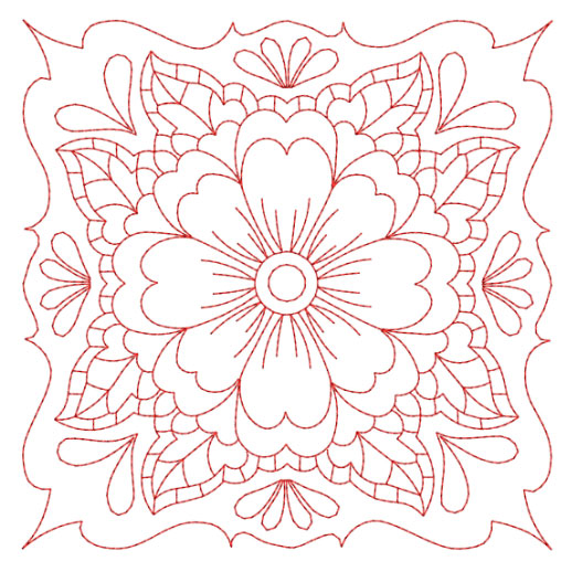 Flower Quilt Block 1