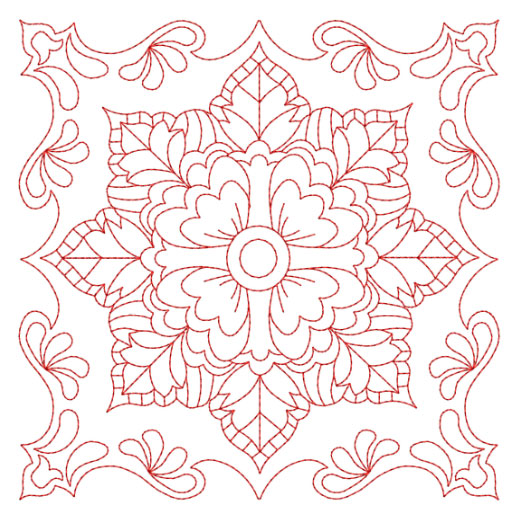 Flower Quilt Block 2