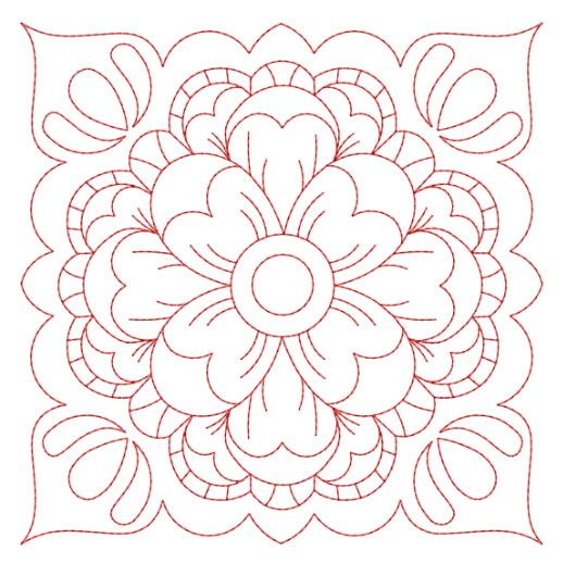Flower Quilt Block 9