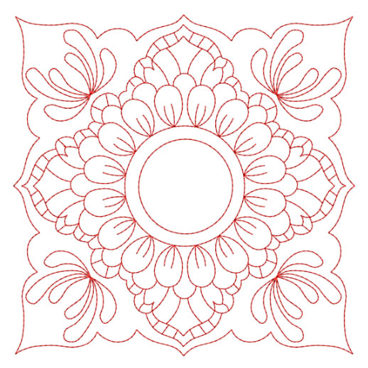 Flower Quilt Block 10