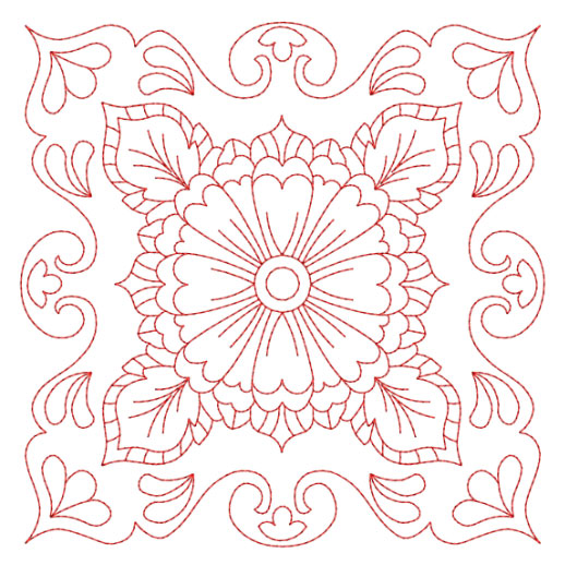 Flower Quilt Block 12