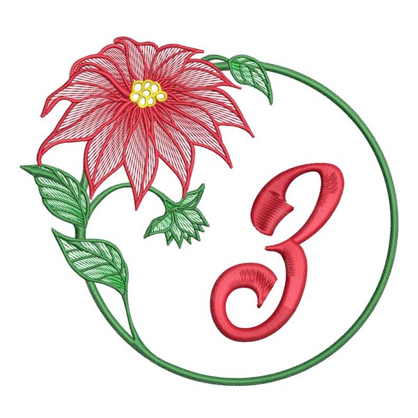 Poinsettia Alphabet Set-28