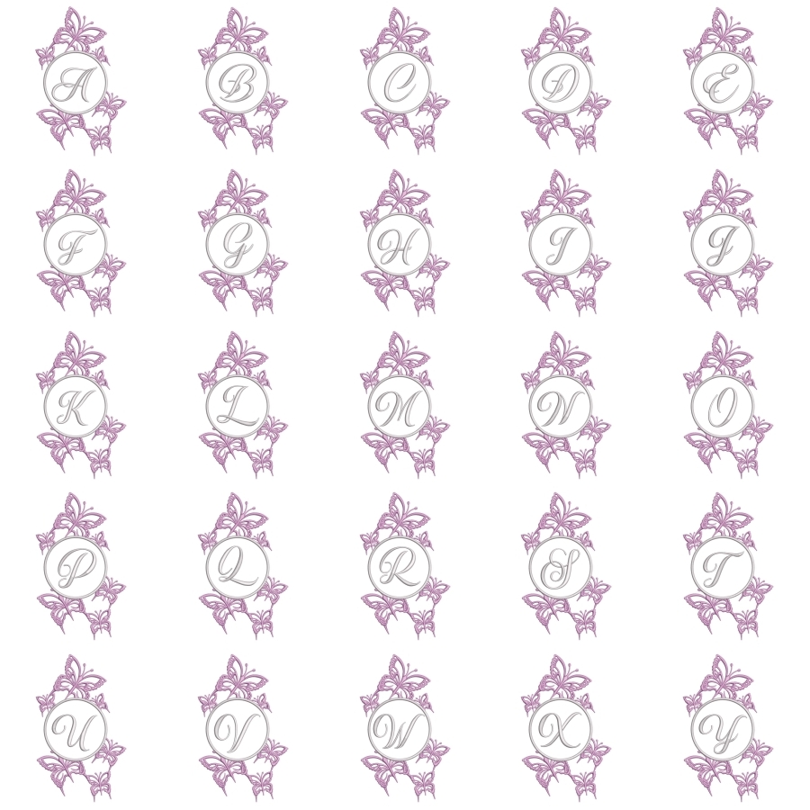 Flying Butterflies Alphabet Set