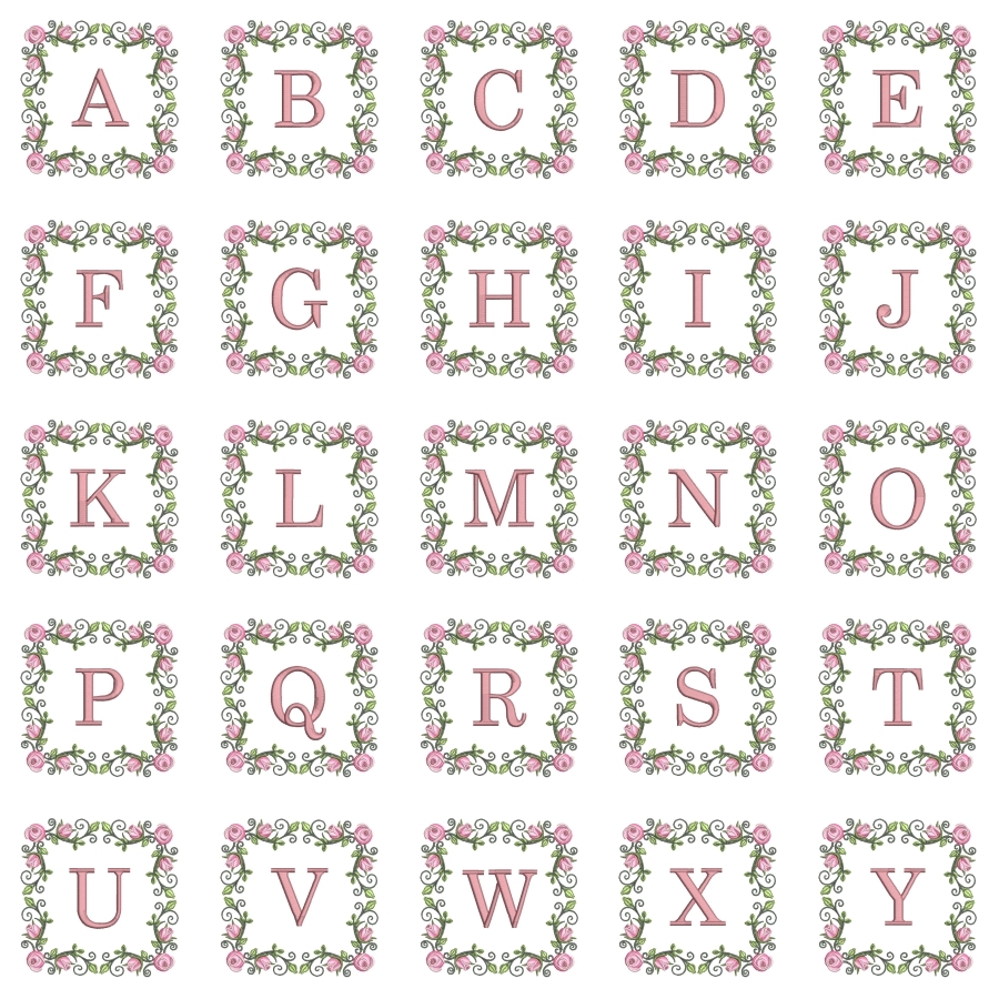 Roses Delight Alphabet