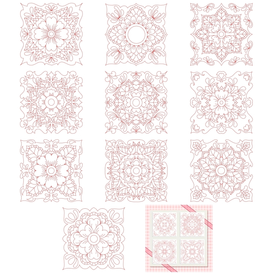 Flower Quilt Blocks Collection