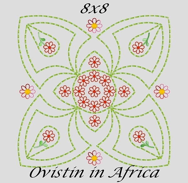 Twerly Quilt Blocks and Flowers.-6