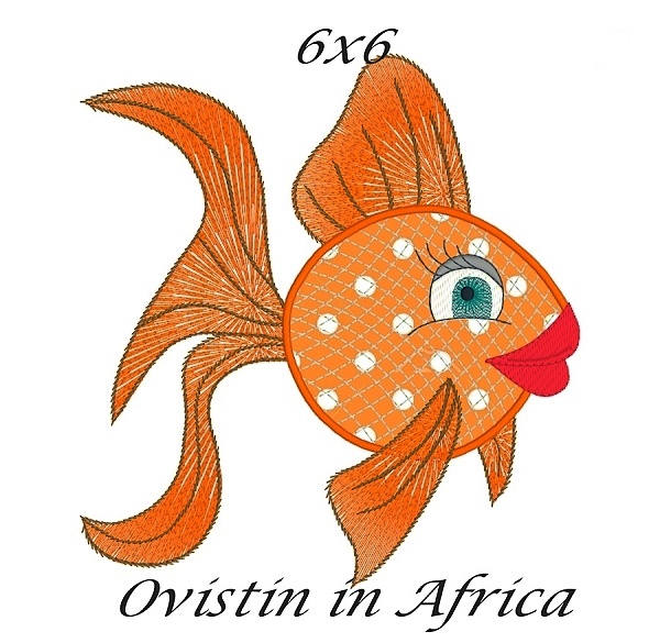 Sassy applique fish 6x6  oregonpatchworks
