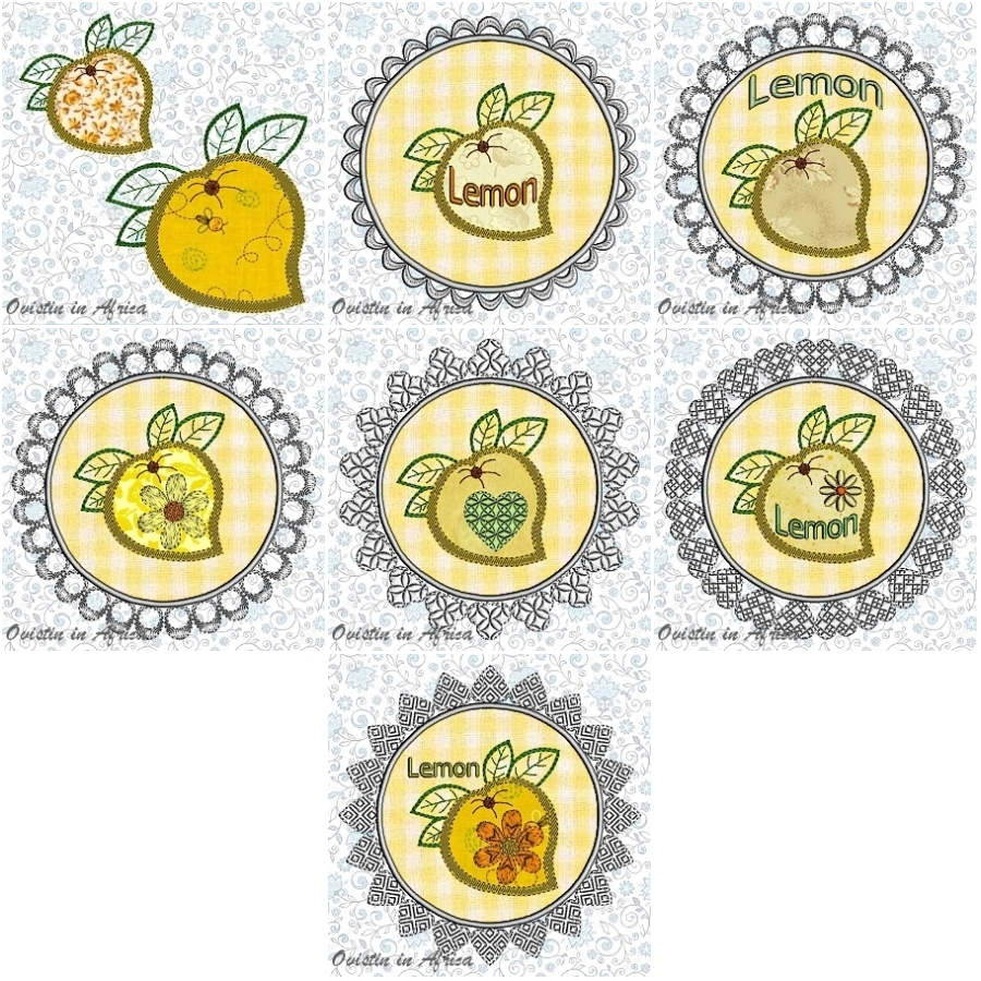 FSL Applique Lemon Coasters 