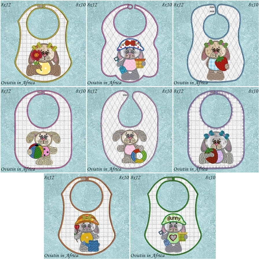 Bunny Bibs Large and Small 