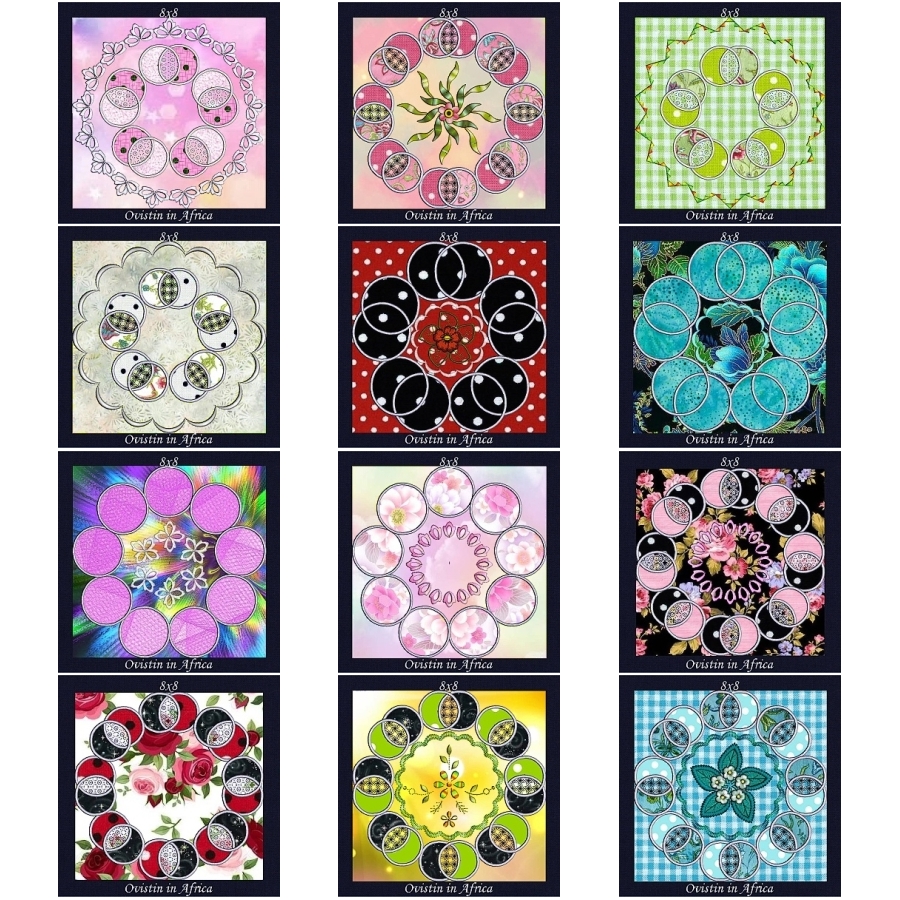 Applique circle quilt blocks  oregonpatchworks