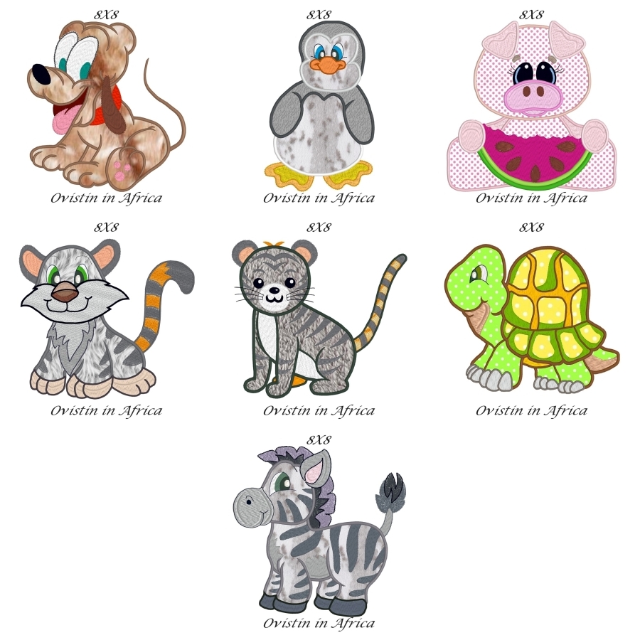 Applique Animals Set 3