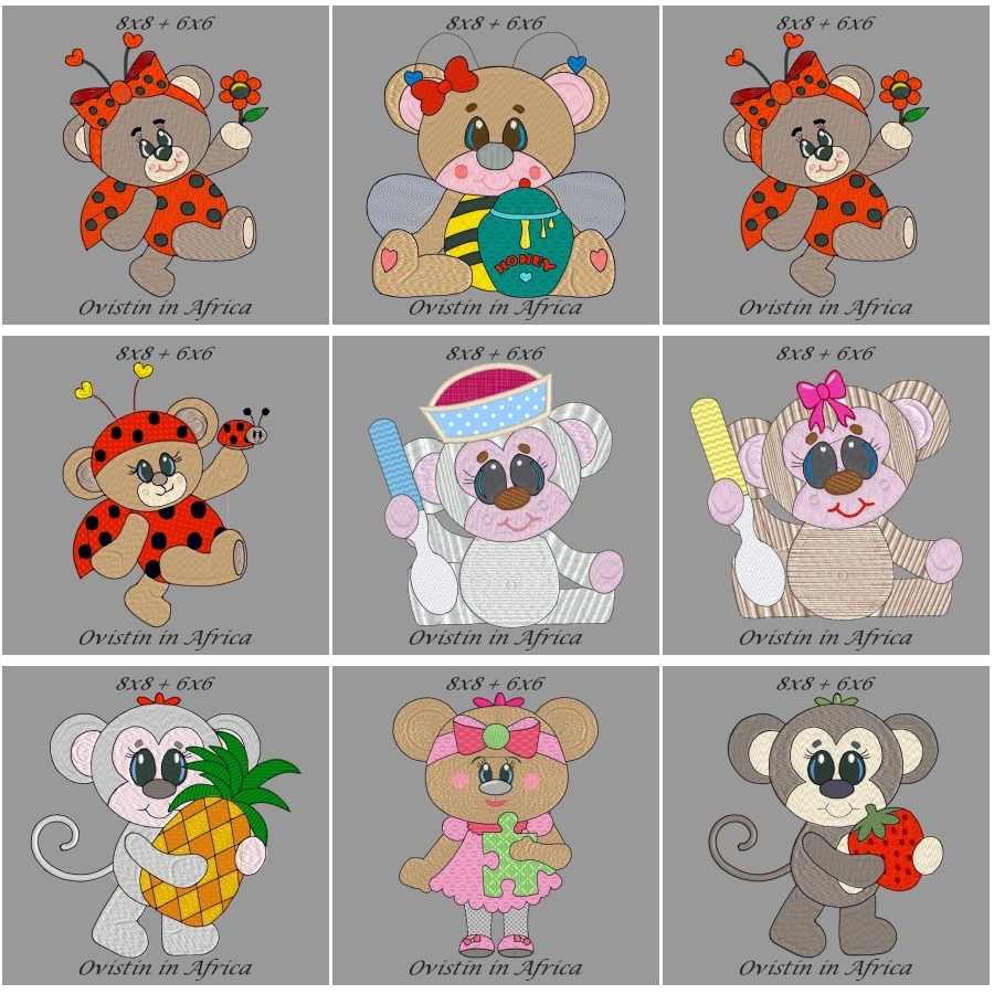 Cute Baby Animals 6x6  8x8