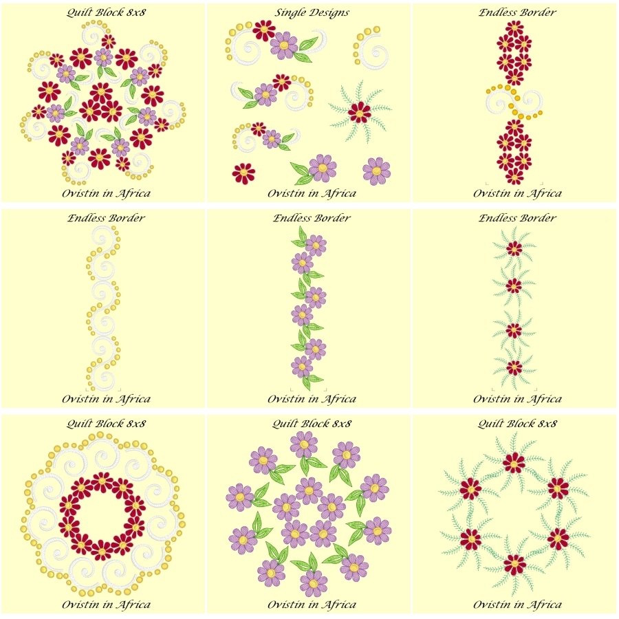 Sprays of Flowers Set 1 OregonPatchWorks