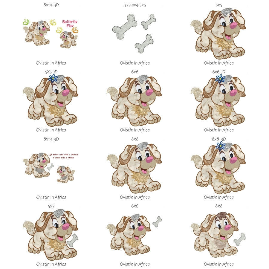 Puppy Designs in Applique