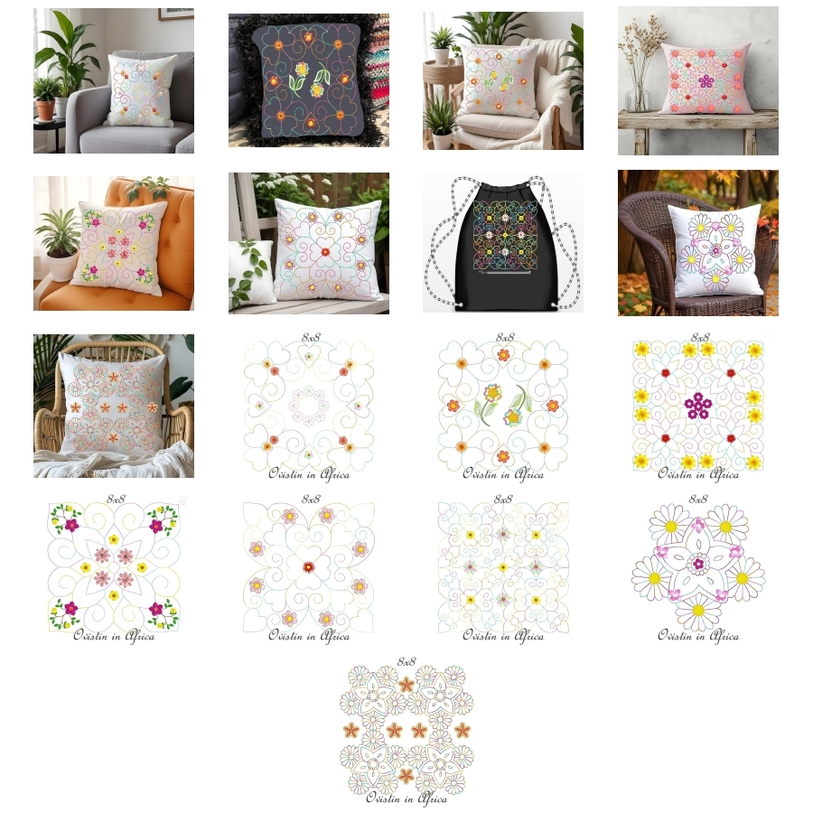 Trapunto Blocks 2 QB 8X8