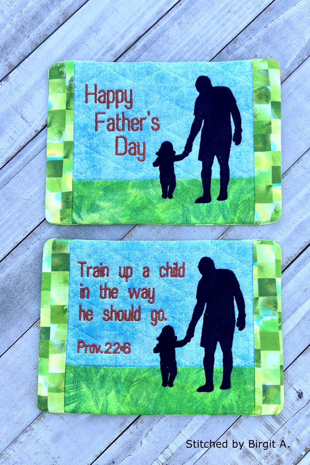 Train Up a Child Mug Rug-3