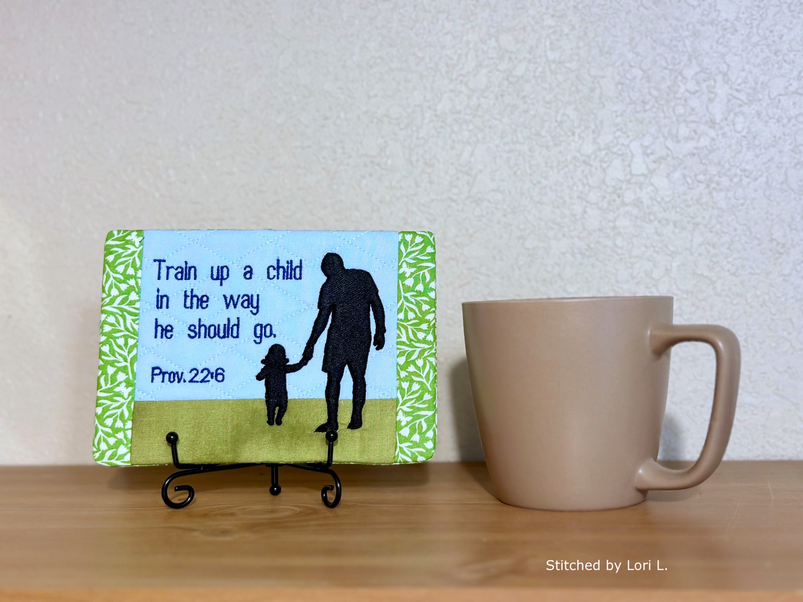 Train Up a Child Mug Rug-6