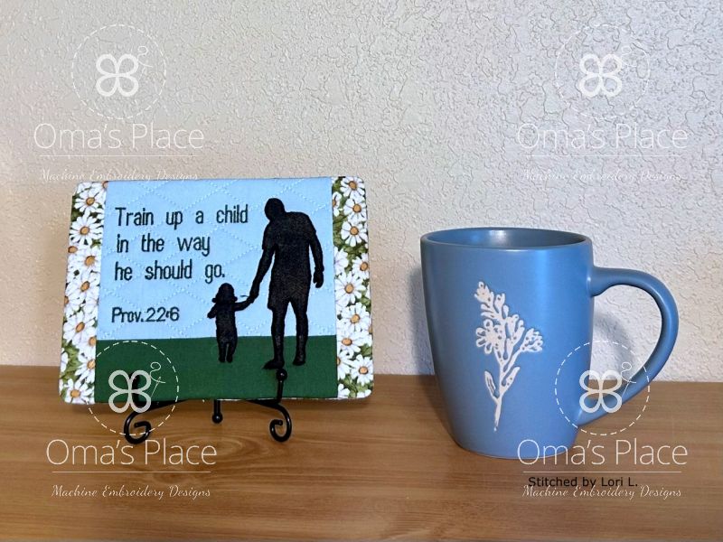 Train Up a Child Mug Rug-7