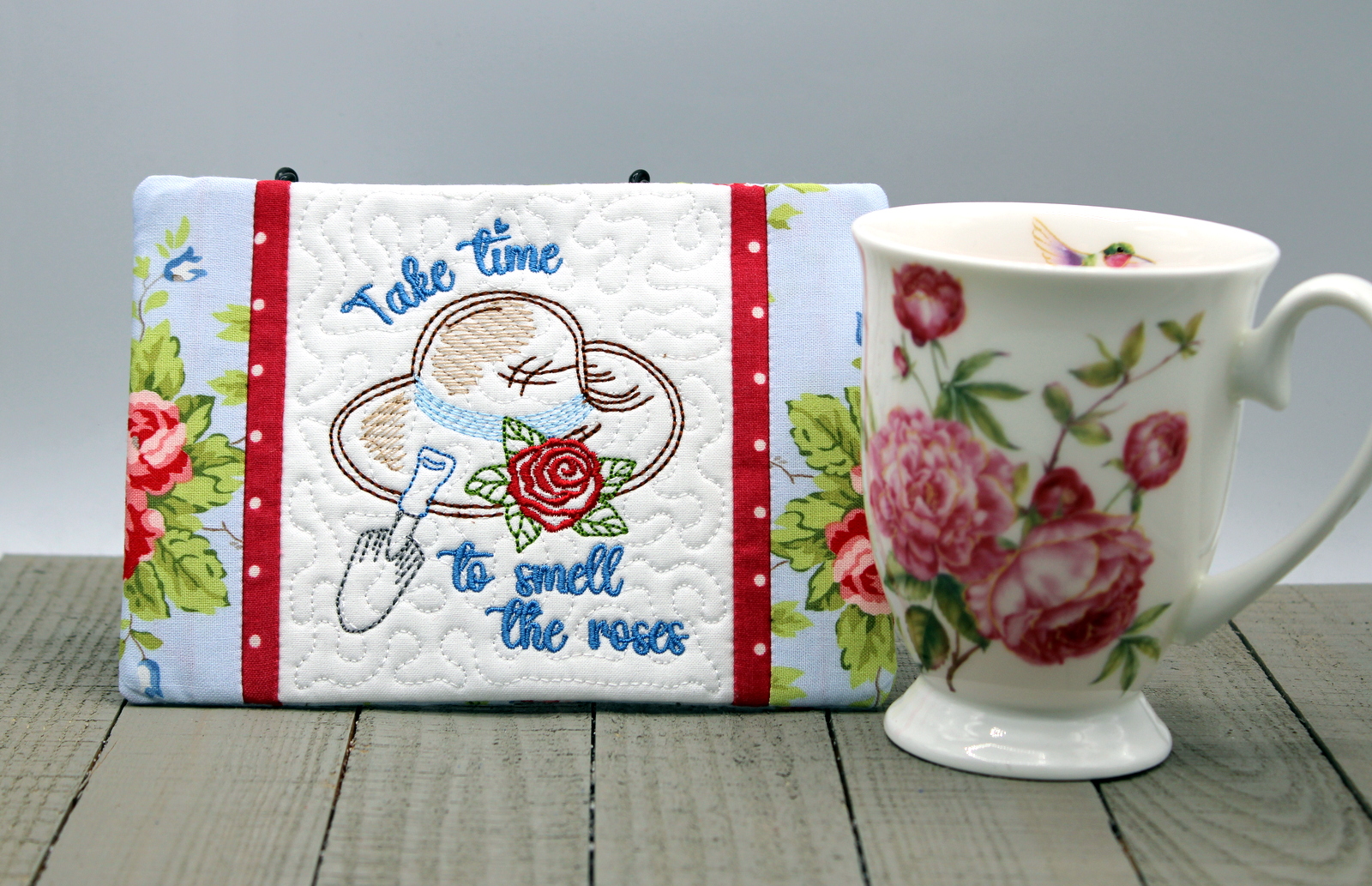 Smell the Roses Mug Rug-3