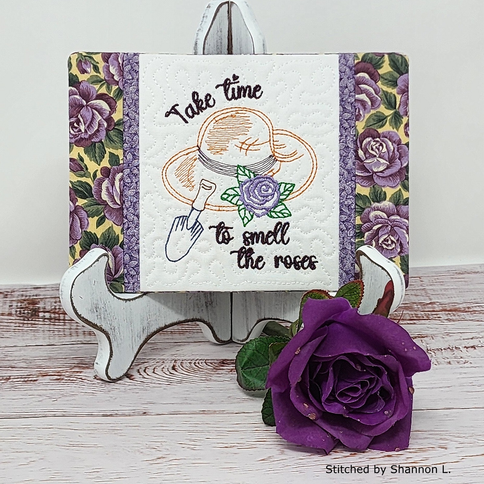 Smell the Roses Mug Rug-4