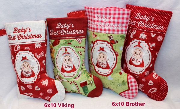 In the Hoop Christmas Stockings 6x10-3