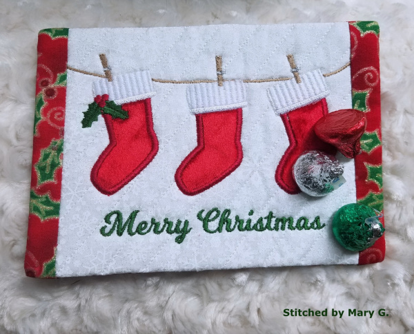 Stockings Mug Rug-6