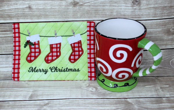 Stockings Mug Rug-9