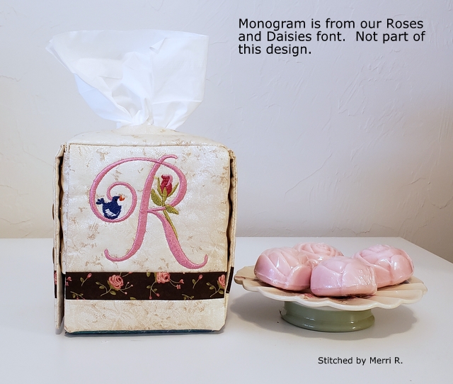 Monogram Tissue Box Covers OregonPatchWorks