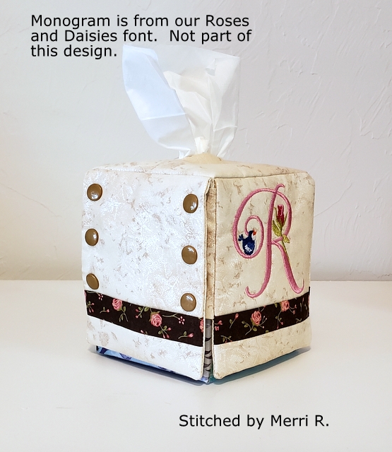 Monogram Tissue Box Covers OregonPatchWorks