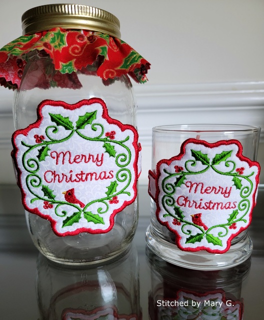 Merry Christmas Jar and Candle Hugger-8