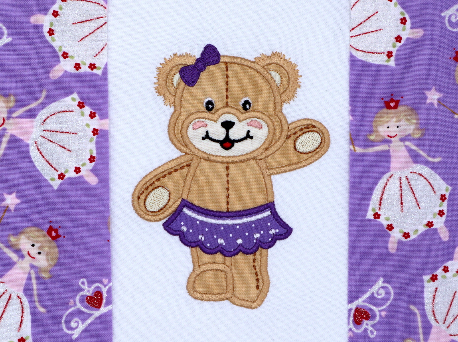 Applique Teddy Bear Girl-3