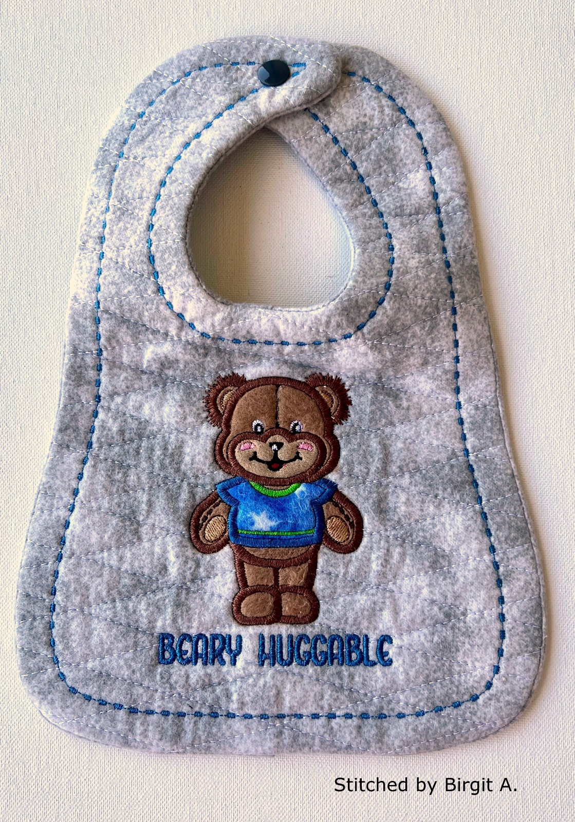 Teddy Bear Boy Bib-7