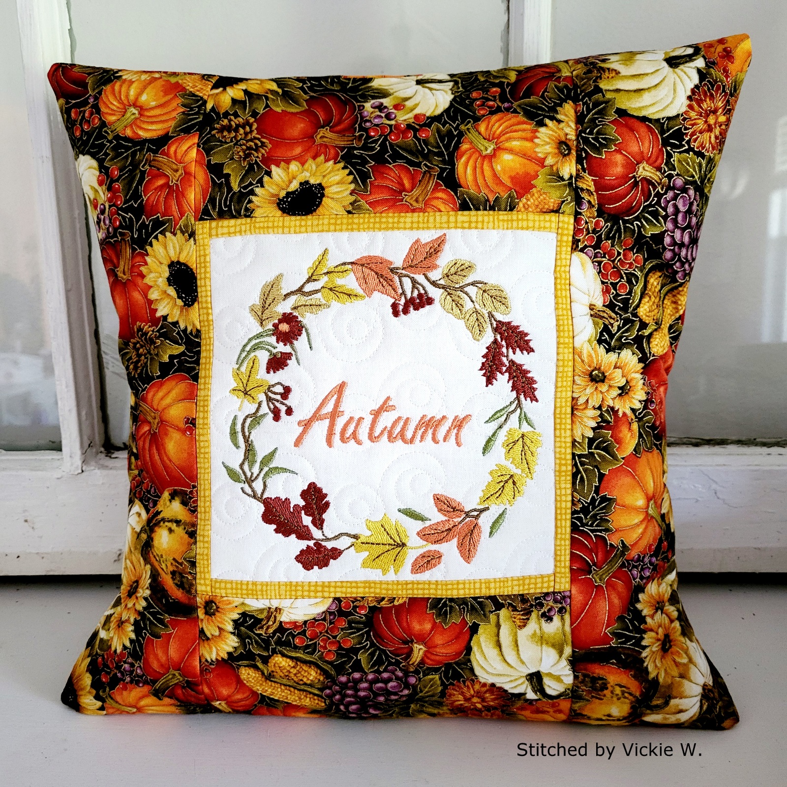 Autumn Wreath Pillow-6