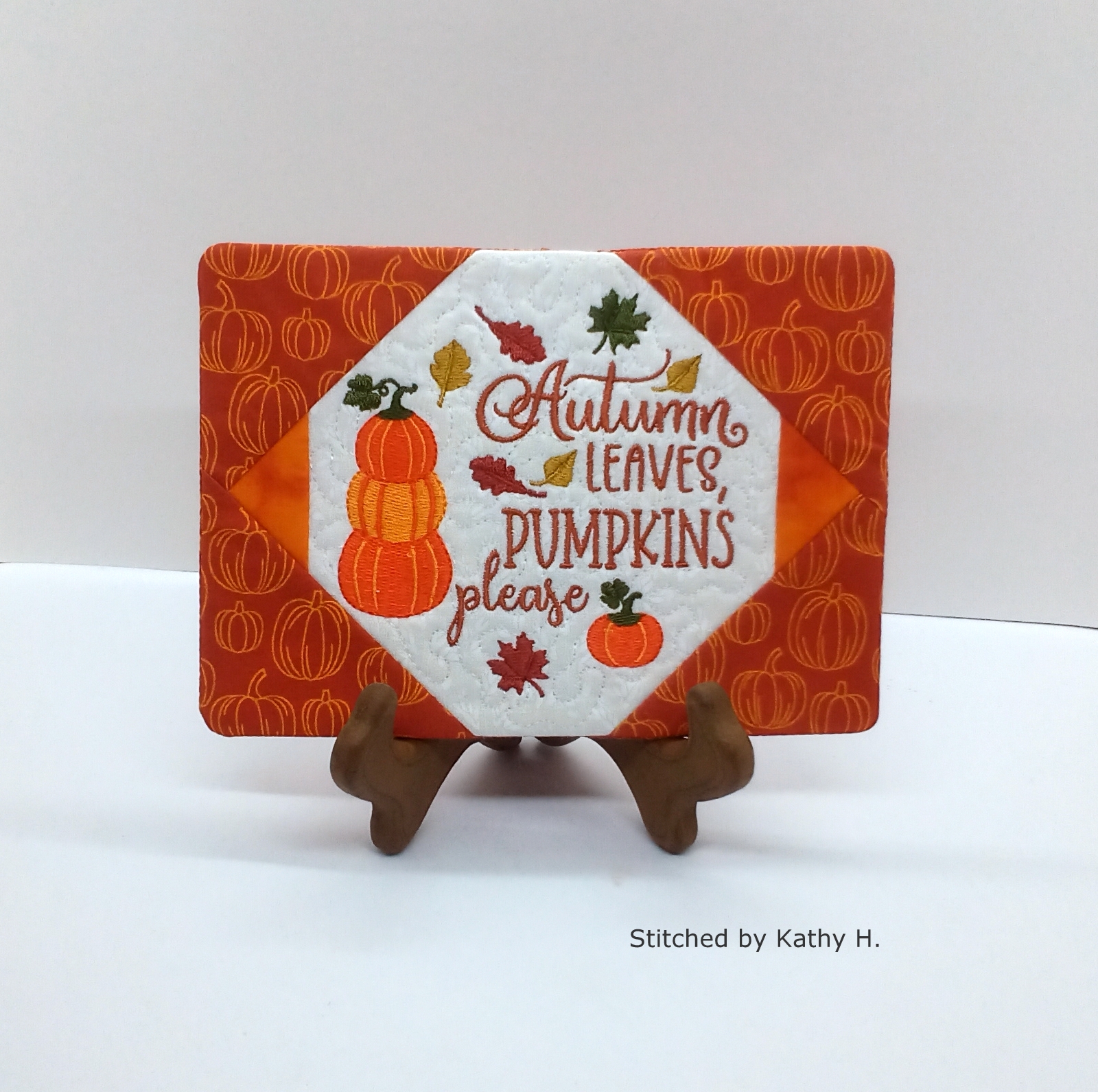 Pumpkin Please Mug Rug-4