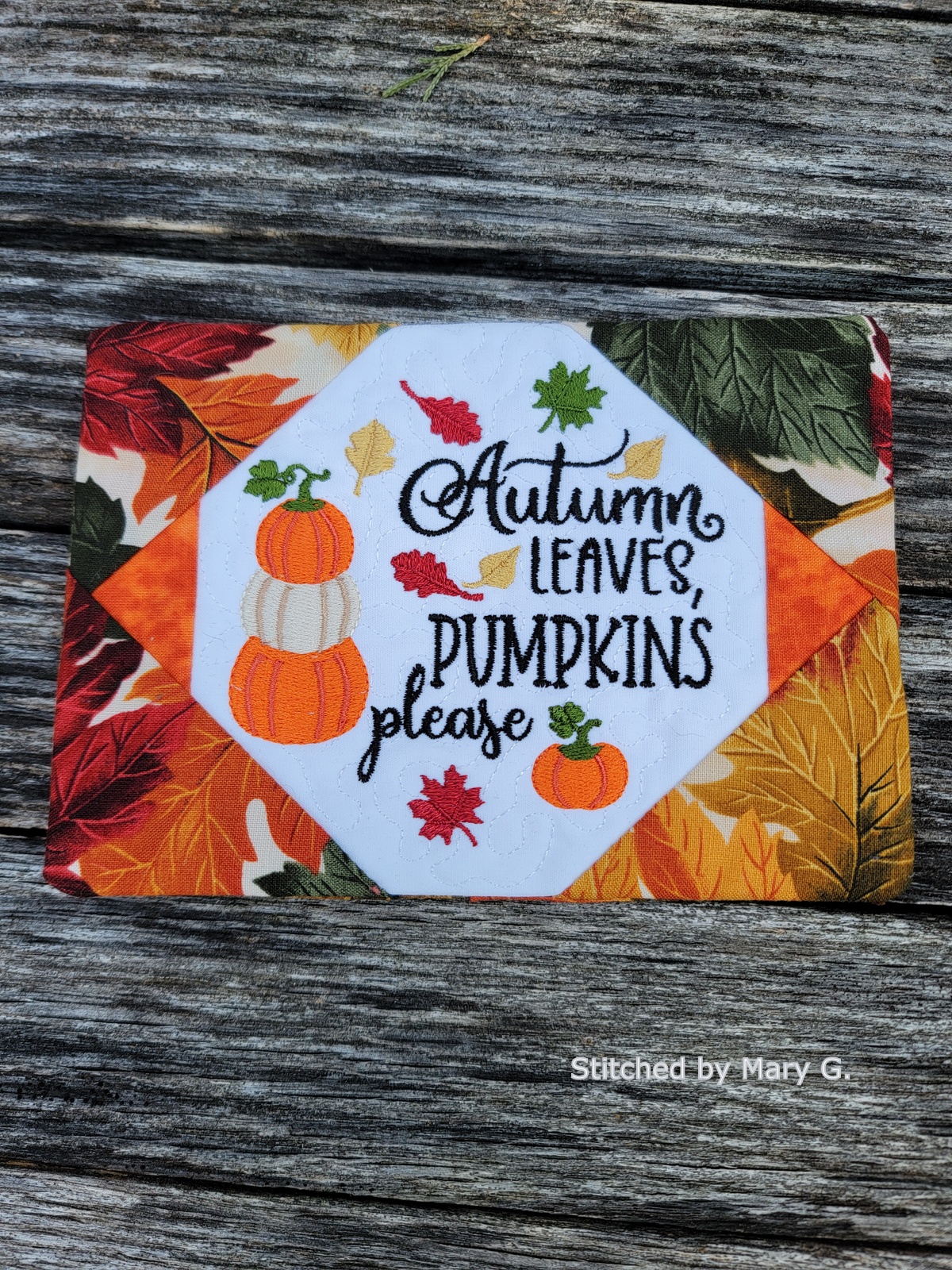 Pumpkin Please Mug Rug-6