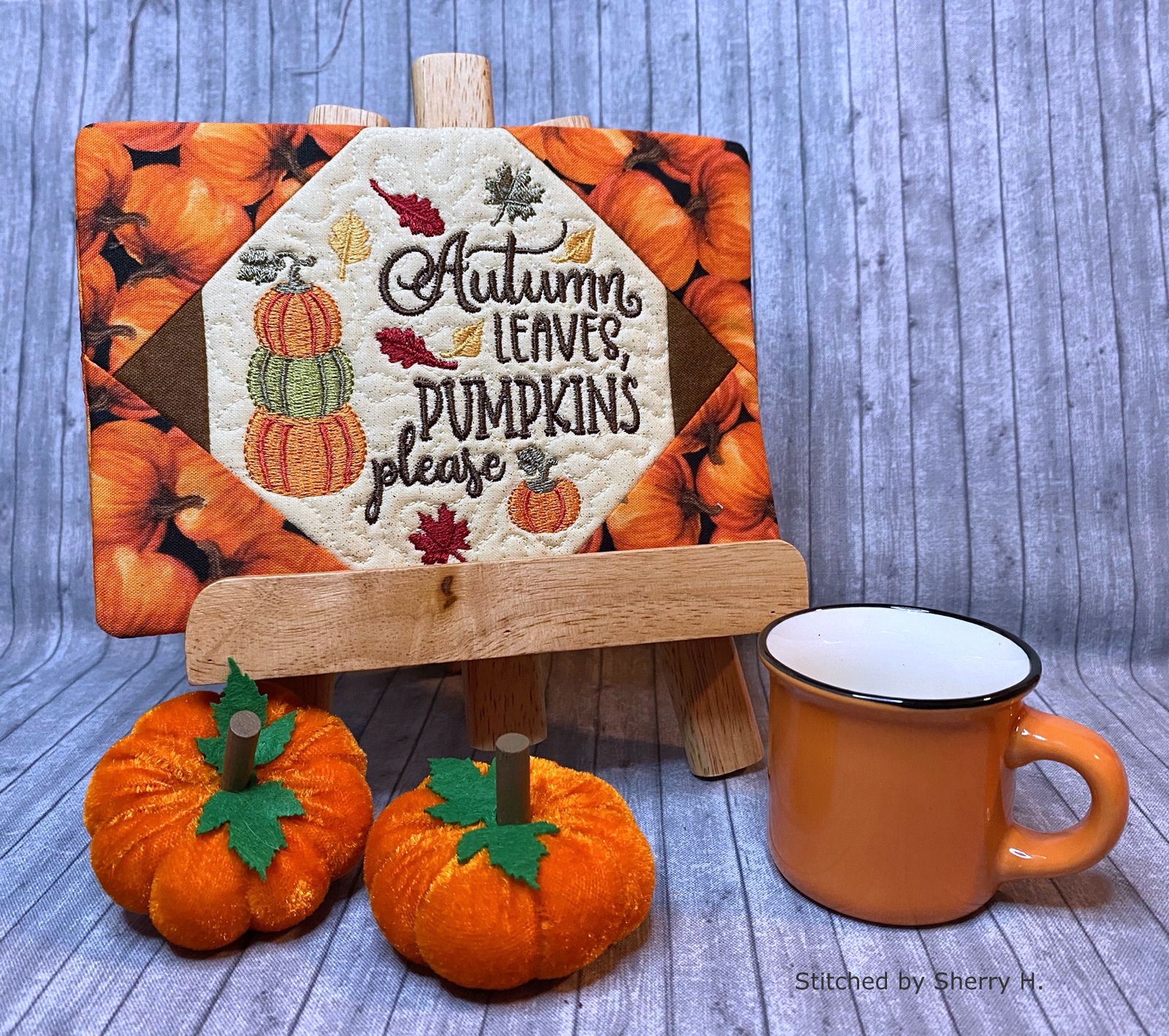 Pumpkin Please Mug Rug-7