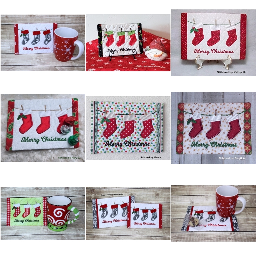Stockings Mug Rug
