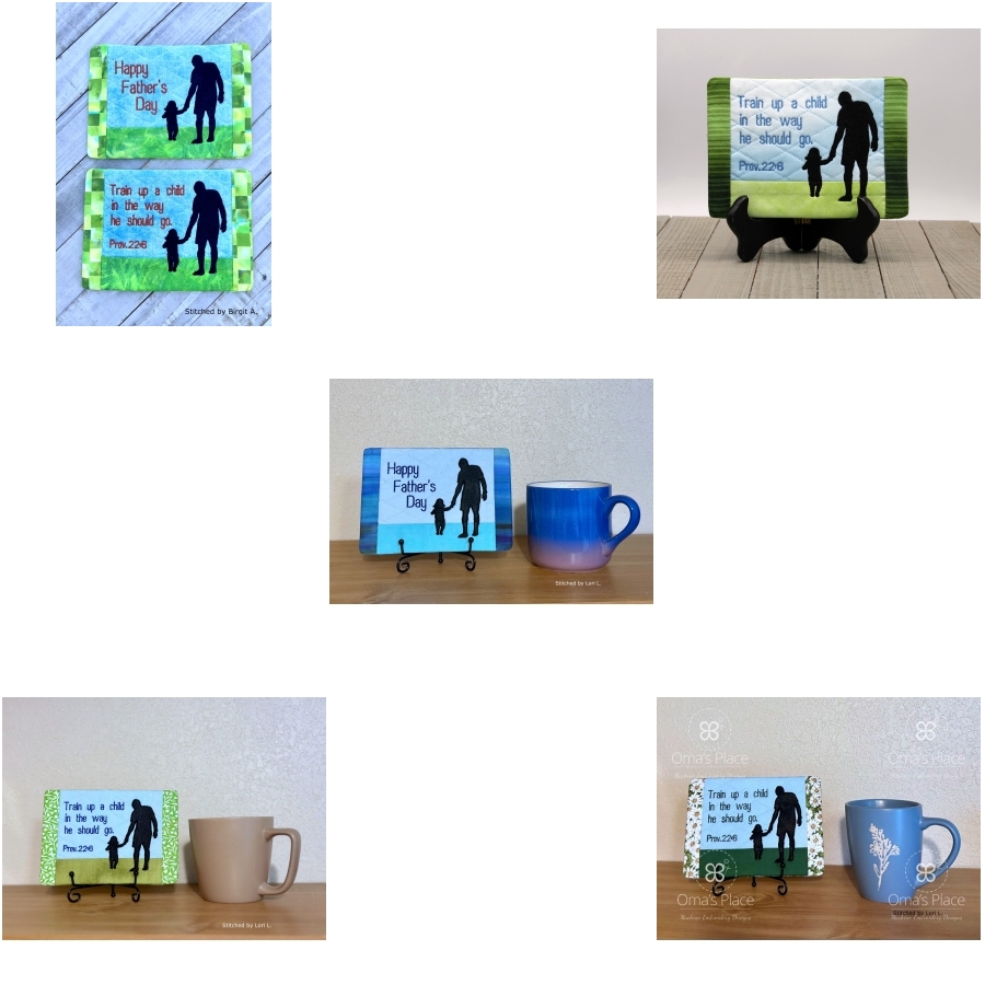 Train Up a Child Mug Rug