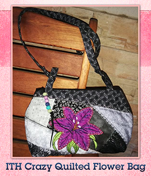 ITH Crazy Quilted Flower Bag