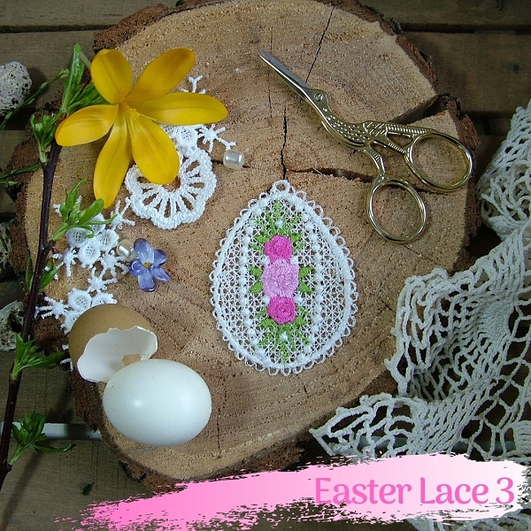 fsl freestanding lace egg flower floral rose violet fuchsia