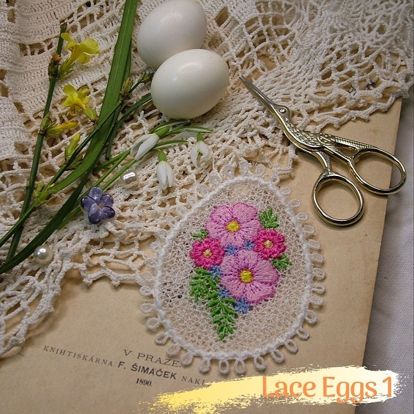 easter free-standing lace fsl decoration