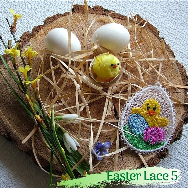 easter free-standing lace fsl decoration egg chicken bunny sunflower flower basket rose